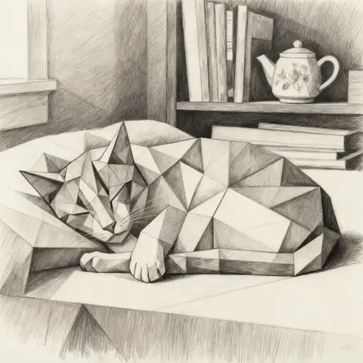 Cubism interpreted with Charcoal