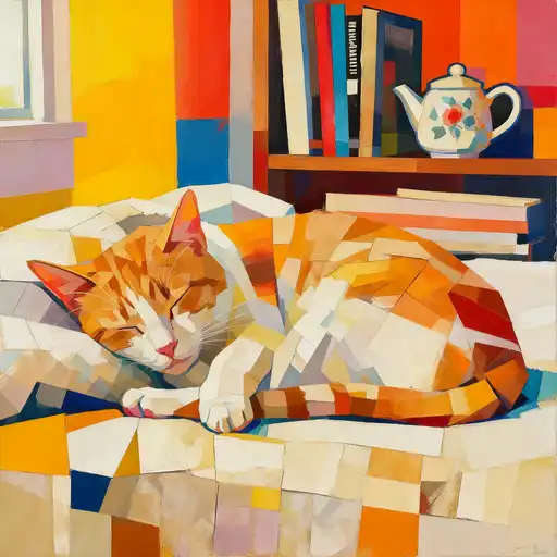 Color Field Painting interpreted with Collage