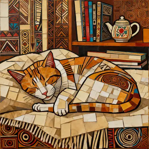 Tribal Art interpreted with Collage