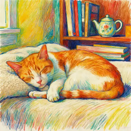 Abstract Art interpreted with Colored Pencil