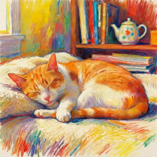 Abstract Expressionism interpreted with Colored Pencil