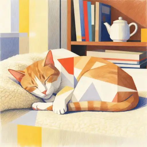 Bauhaus Style interpreted with Colored Pencil