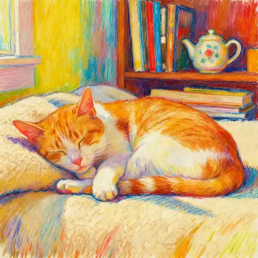 Color Field Painting interpreted with Colored Pencil