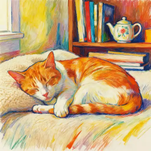 Lyrical Abstraction interpreted with Colored Pencil