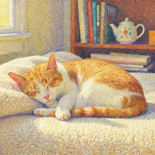 Pointillism / Divisionism interpreted with Colored Pencil