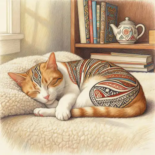 Tribal Art interpreted with Colored Pencil