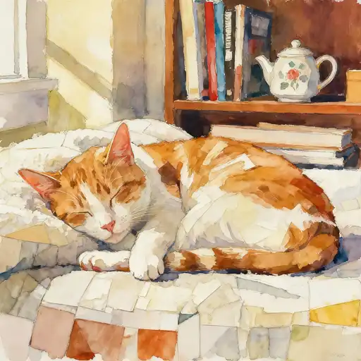 Collage Art interpreted with Gouache