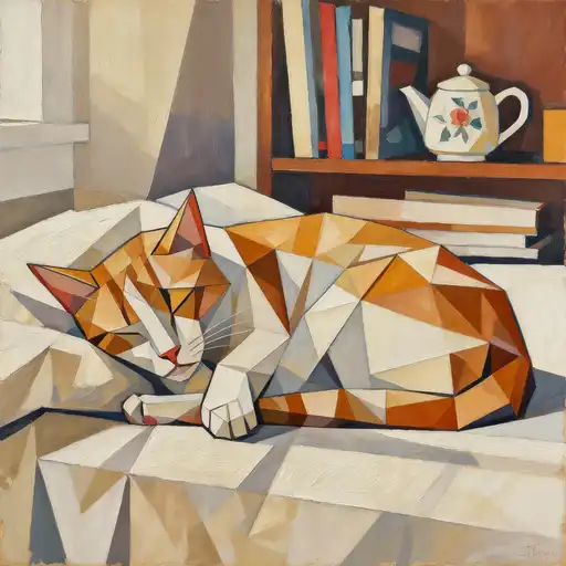 Cubism interpreted with Gouache