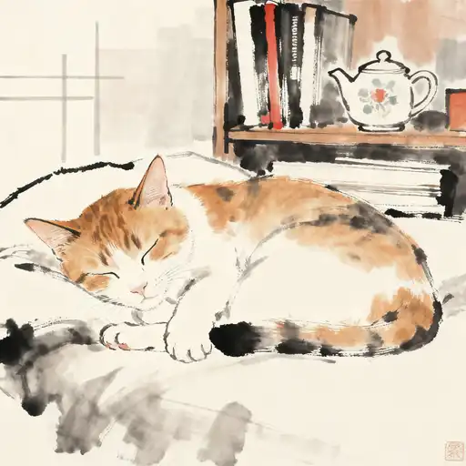 Bauhaus Style interpreted with Ink Painting