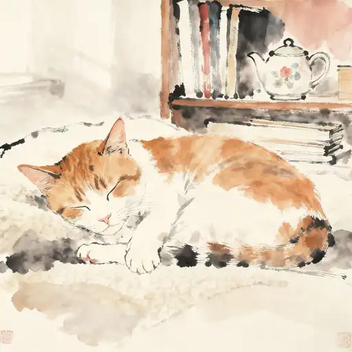 Color Field Painting interpreted with Ink Painting