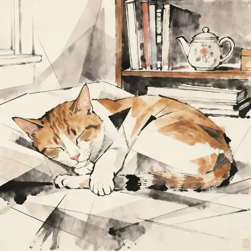 Futurism interpreted with Ink Painting