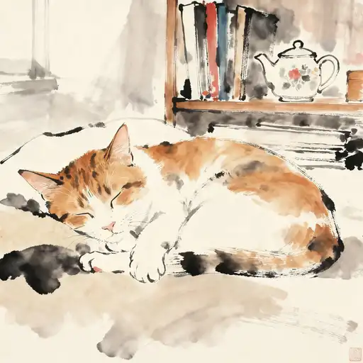 Lyrical Abstraction interpreted with Ink Painting