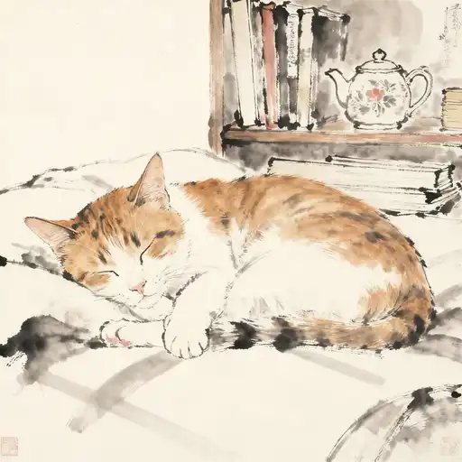 Neoclassicism interpreted with Ink Painting