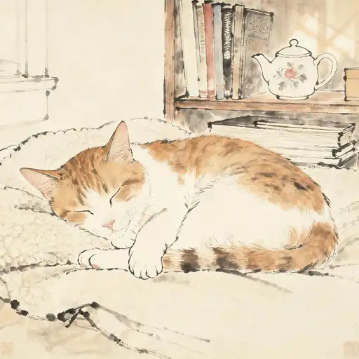 Persian Miniature interpreted with Ink Painting