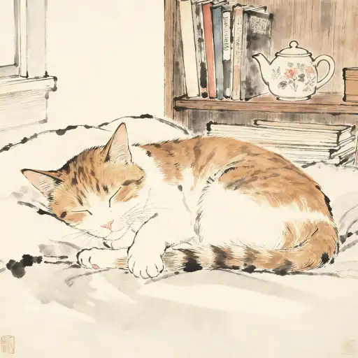 Ukiyo-e interpreted with Ink Painting