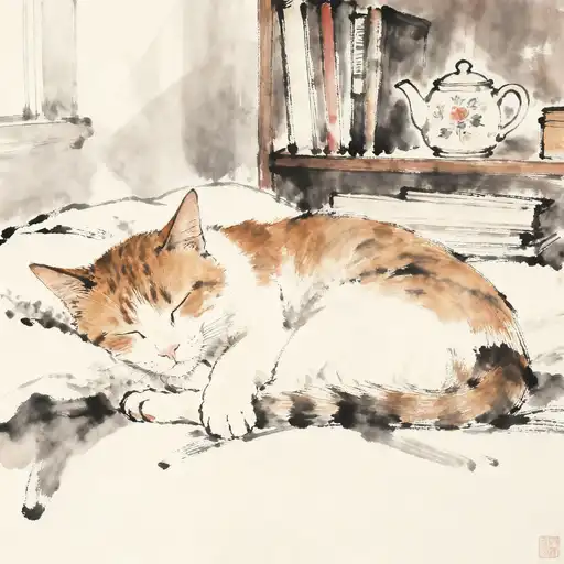 magical realism interpreted with Ink Painting