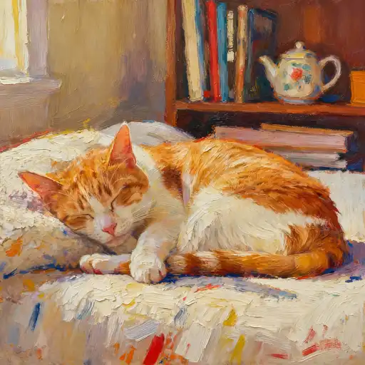 Action Painting interpreted with Oil Painting