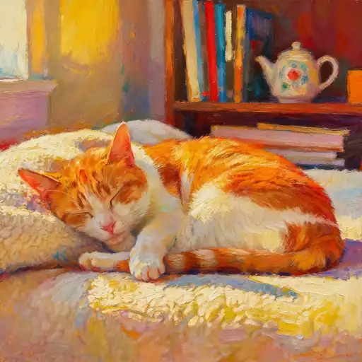 Color Field Painting interpreted with Oil Painting