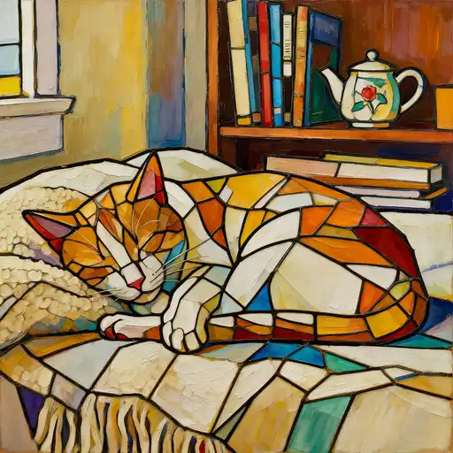 Action Painting interpreted with Stained Glass