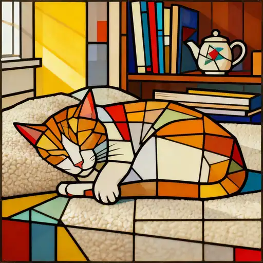 Bauhaus Style interpreted with Stained Glass