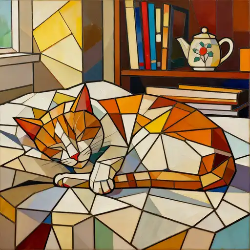 Constructivism interpreted with Stained Glass