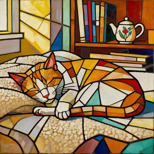 Dadaism interpreted with Stained Glass