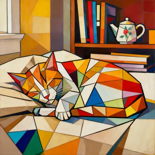 Geometric Abstraction interpreted with Stained Glass