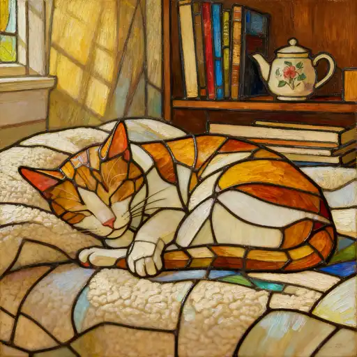 Romanticism interpreted with Stained Glass