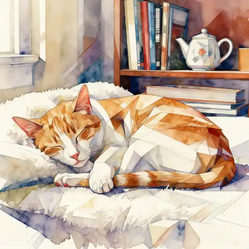 Futurism interpreted with Watercolor