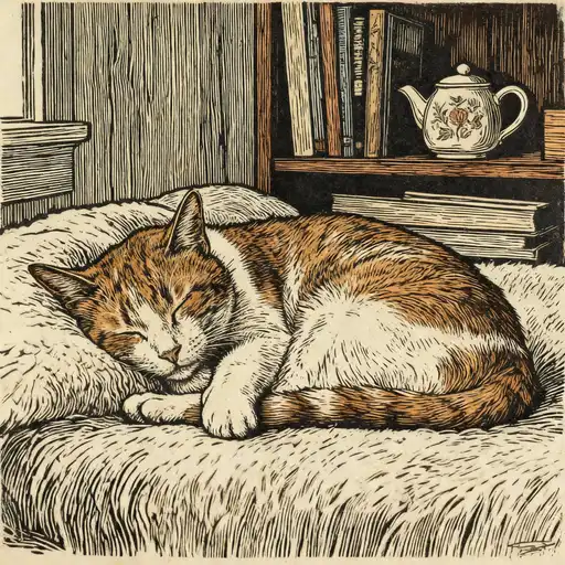 Romanticism interpreted with Woodcut